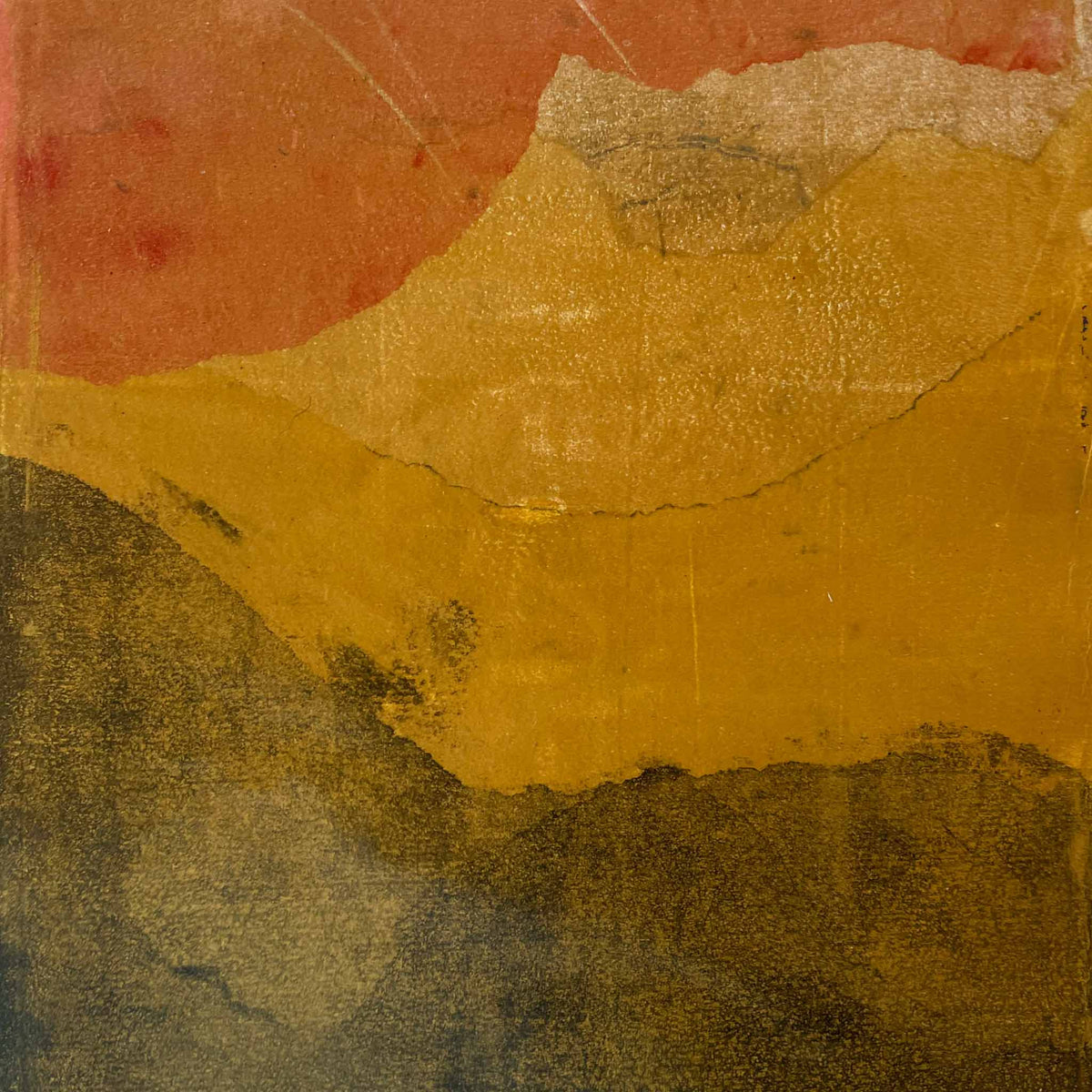 The Alps - Original Gelli Print by Michelle Fraser