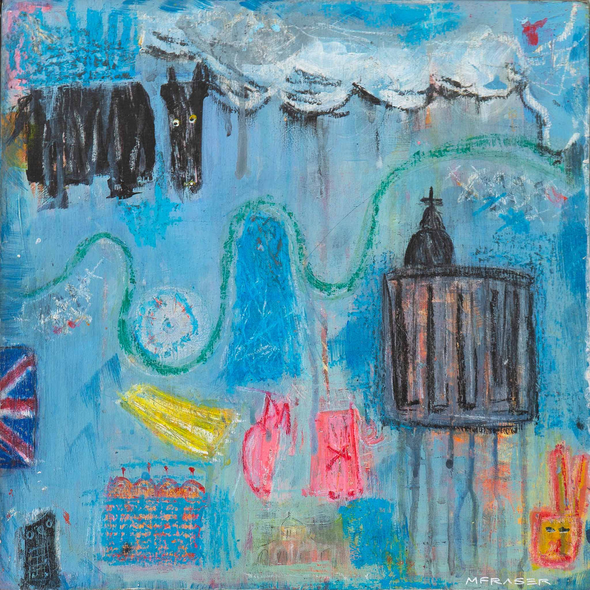 London Calling | Original Acrylic Painting by Michelle Fraser