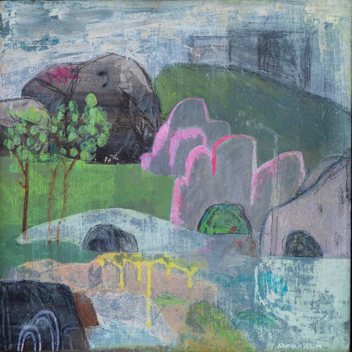 Caves | Original Acrylic Painting by Michelle Fraser