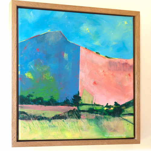 Candy Hills, Oak framed, Abstract landscape