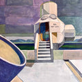 Athfield House original acrylic painting by Michelle Fraser NZ artist