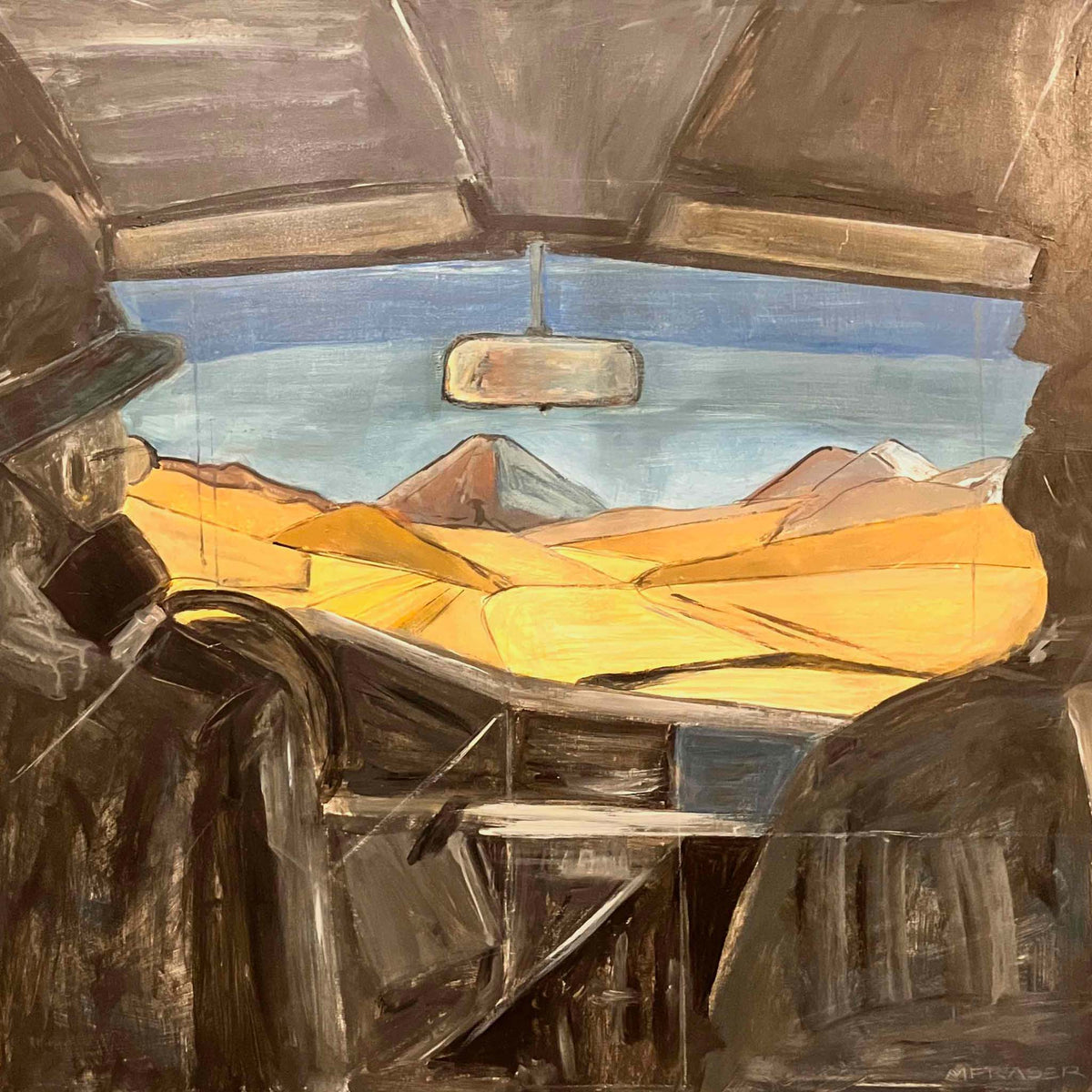 Atacama Desert original acrylic painting by Michelle Fraser NZ artist
