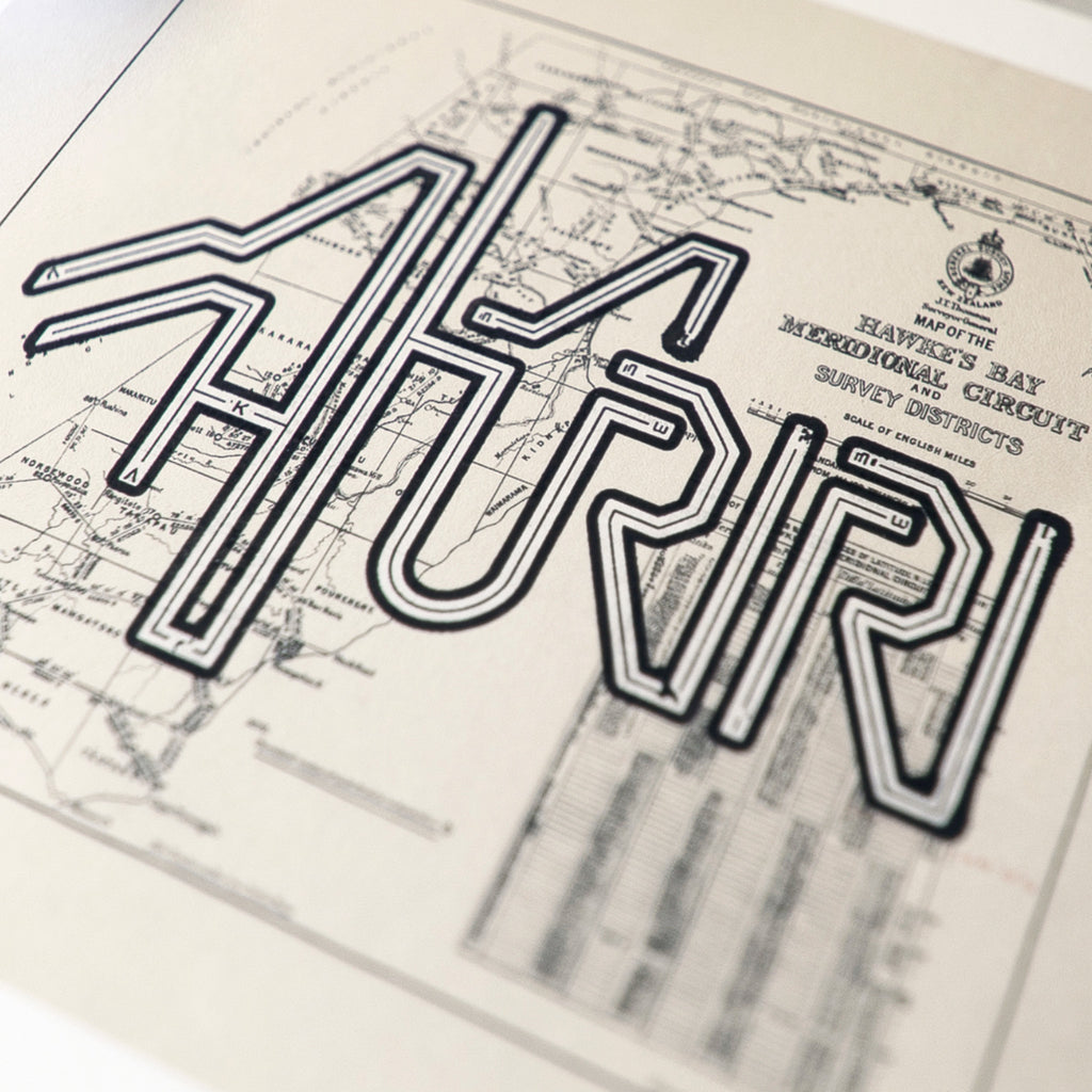 Napier - Limited edition A2 Giclée map print of Ahuriri, Hawke's Bay NZ – toptownz
