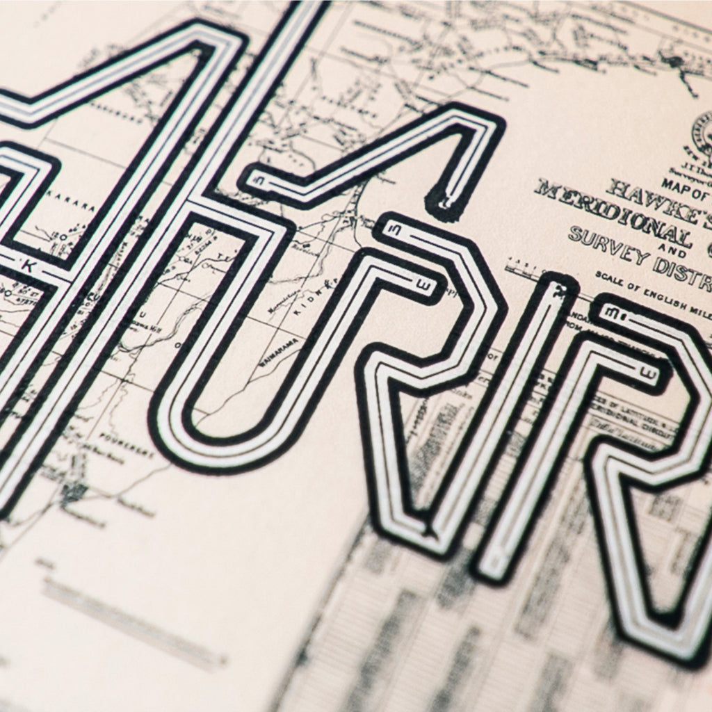 Napier - Limited edition A2 Giclée map print of Ahuriri, Hawke's Bay NZ – toptownz