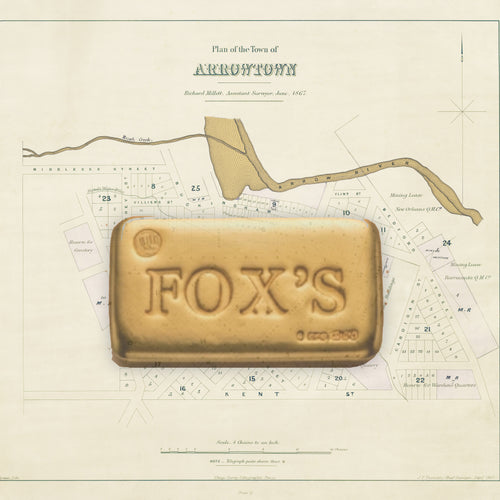 FOX'S Limited edition Giclée map print of Arrowtown, Otago NZ – toptownz