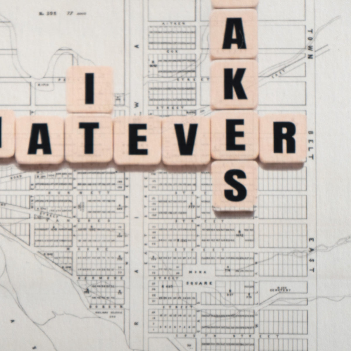 Whatever it takes Ltd. Ed. Giclée map print of Ashburton, Canterbury New Zealand v01 – toptownz