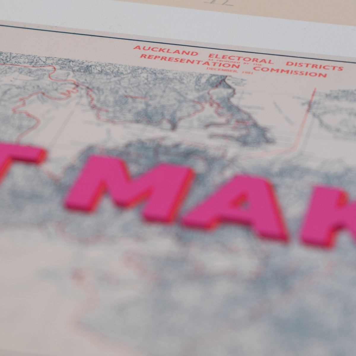 TMAK Limited edition Giclée map print of Auckland NZ v02 – toptownz