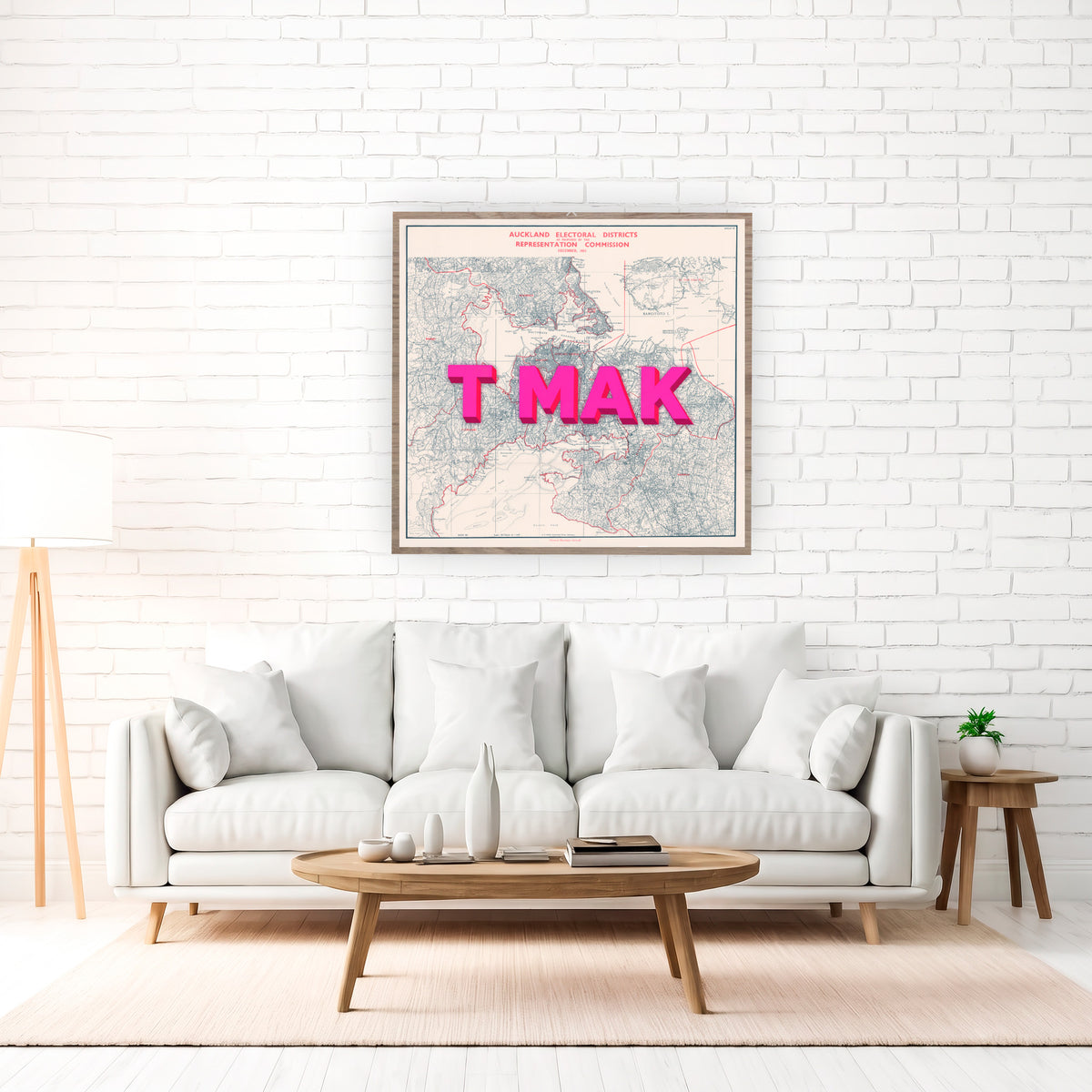 TMAK Limited edition Giclée map print of Auckland NZ v02 – toptownz
