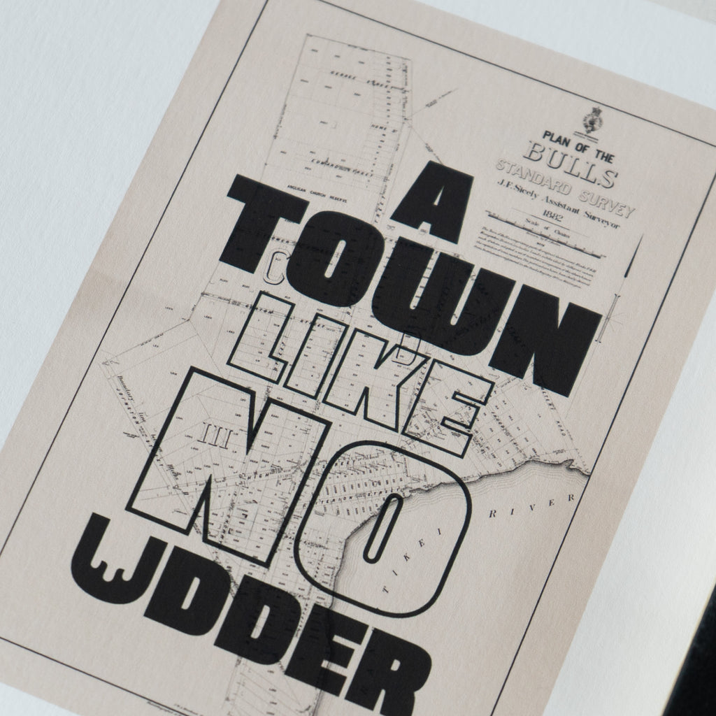 A town like no udder Limited edition Giclée map print of Bulls, Manawatū NZ – toptownz