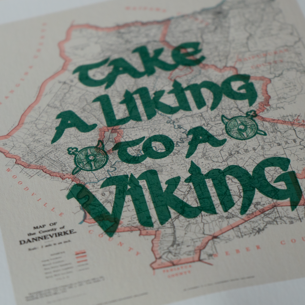 Take a liking Ltd. Ed. Giclée map print of Dannevirke, Hawke's Bay NZ v02 – toptownz