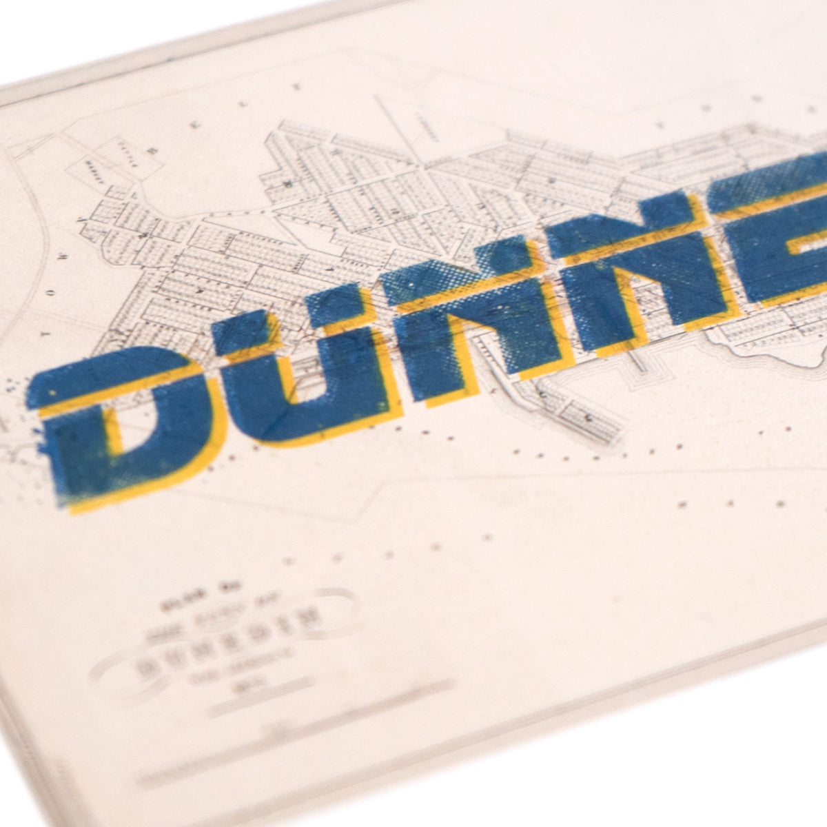 Dunners 1 Limited edition  Giclée map print of Dunedin, Otago NZ v01 – toptownz