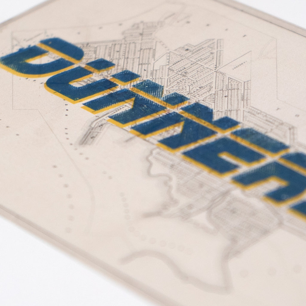Dunners 1 Limited edition  Giclée map print of Dunedin, Otago NZ v01 – toptownz