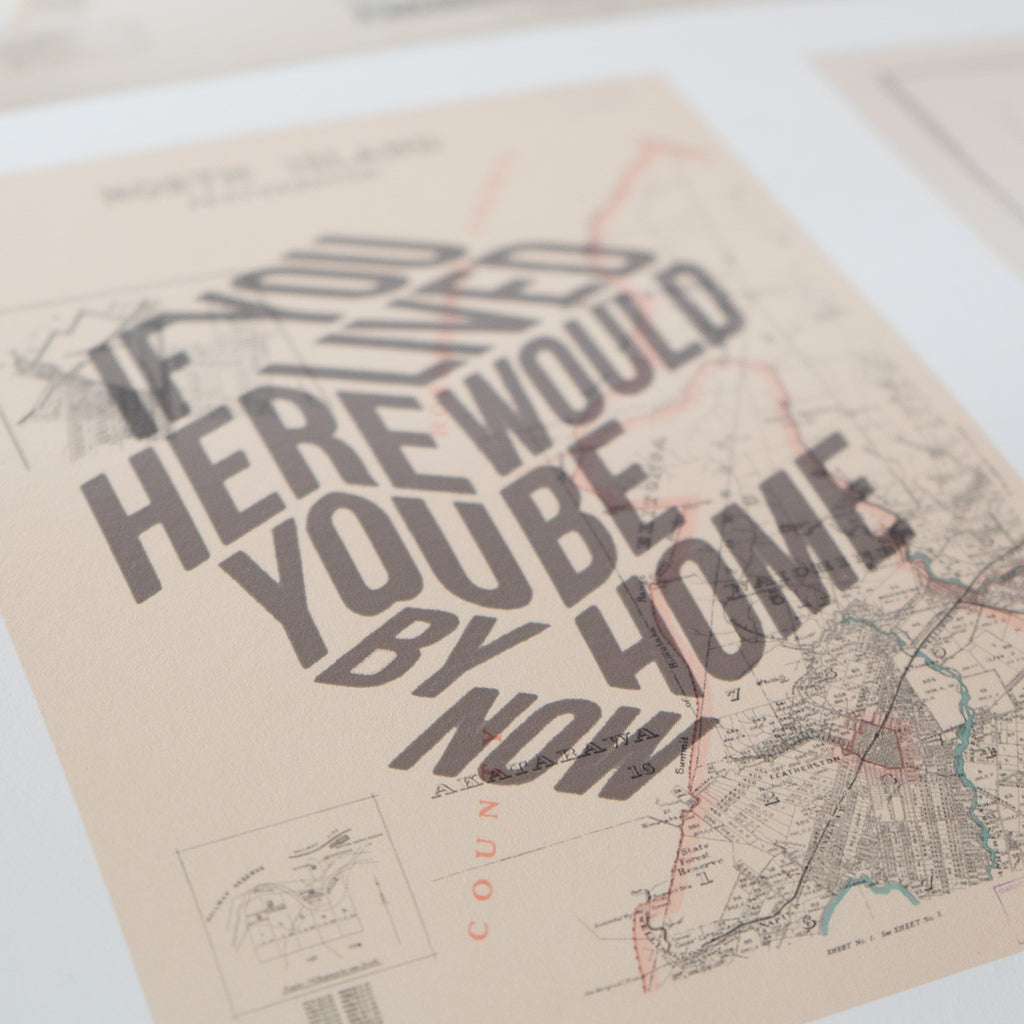 If you lived here. Limited edition Giclée map print of Featherston, Wairarapa NZ v01 – toptownz