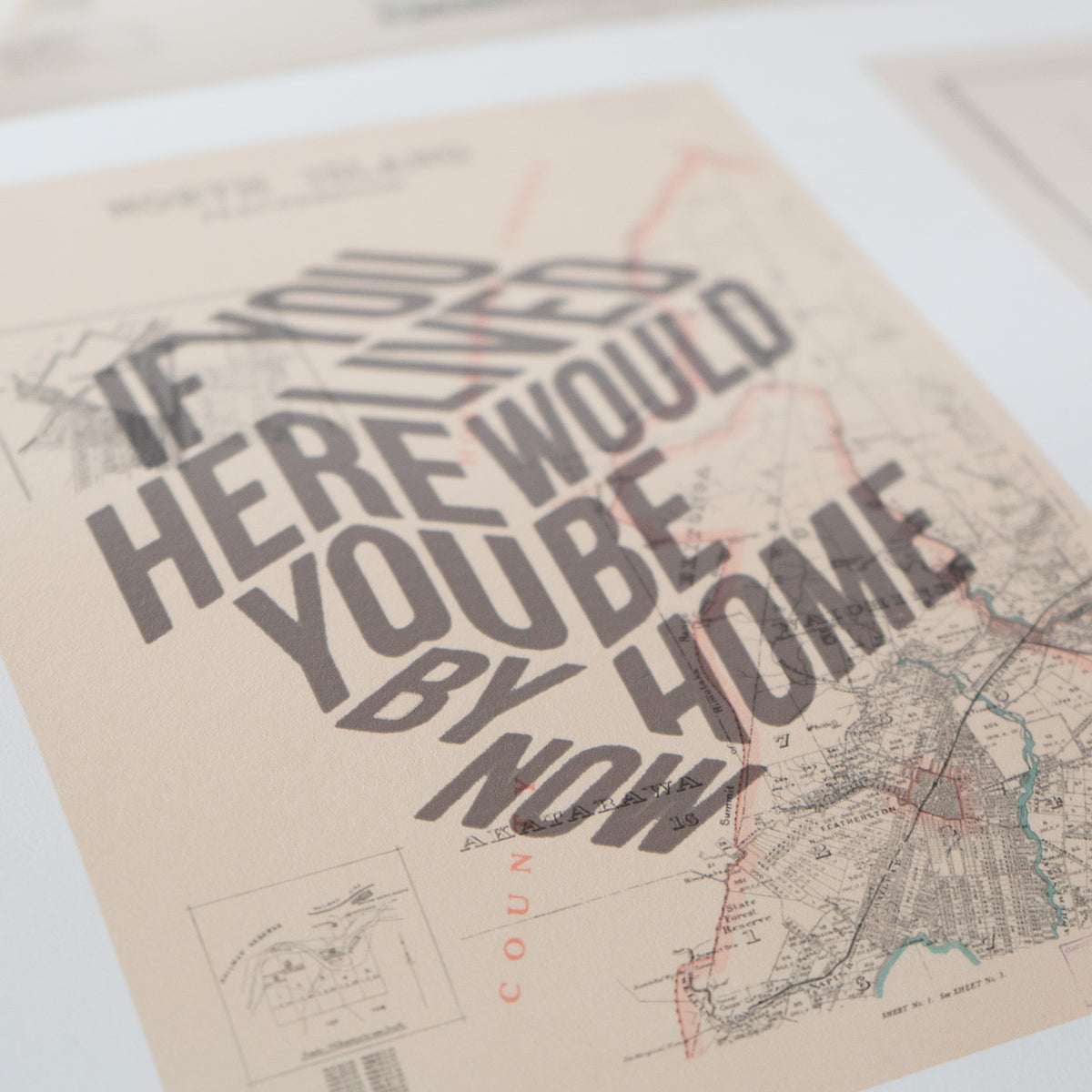 If you lived here. Limited edition Giclée map print of Featherston, Wairarapa NZ v01 – toptownz