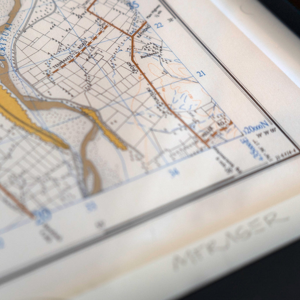 The Stings - Limited edition Giclée map print of Hastings, Hawke's Bay NZ v01 – toptownz