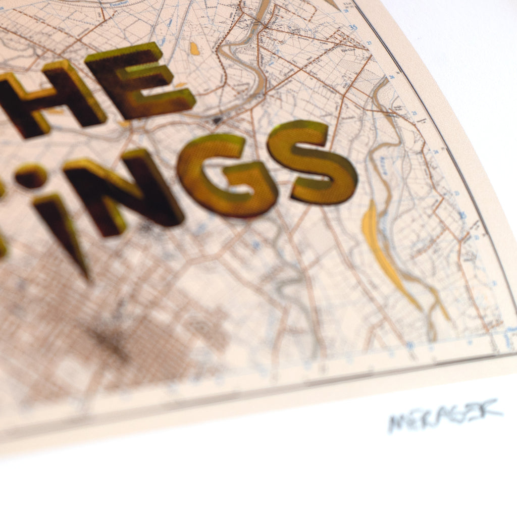 The Stings - Limited edition Giclée map print of Hastings, Hawke's Bay NZ v01 – toptownz