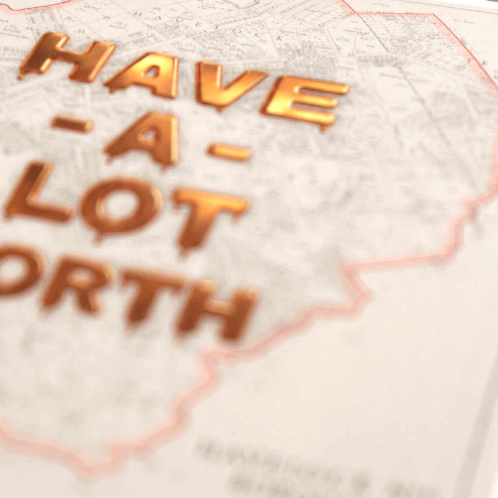 Have a Lot North Giclée map print of Havelock North, Hawke's Bay NZ v02 – toptownz