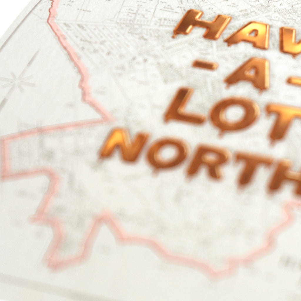 Have a Lot North Giclée map print of Havelock North, Hawke's Bay NZ v02 – toptownz