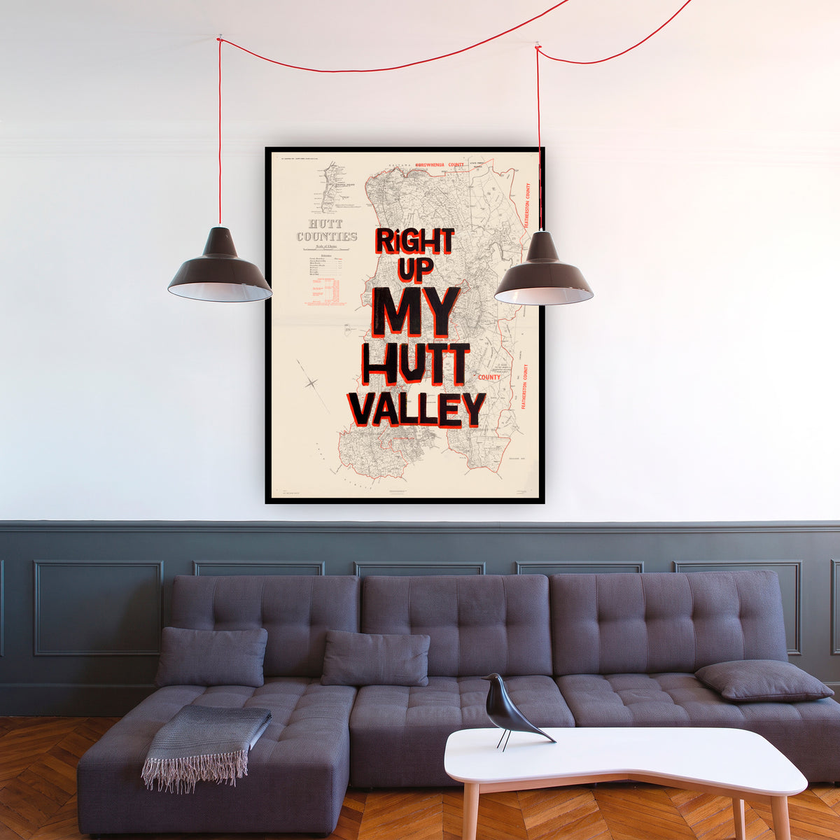 Right Up my Hutt Valley Limited edition Giclée map print of Hutt Valley, Wellington New Zealand – toptownz