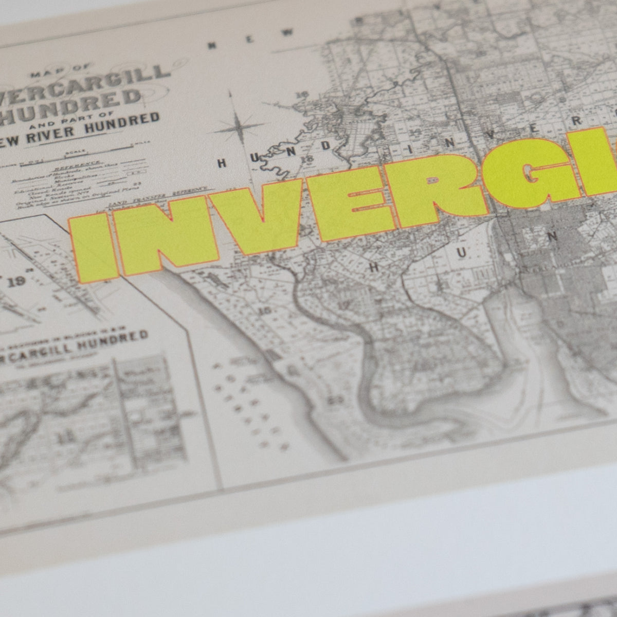 Invergiggle, Limited Edition  Giclée map print of Invercargill, Southland NZ – toptownz