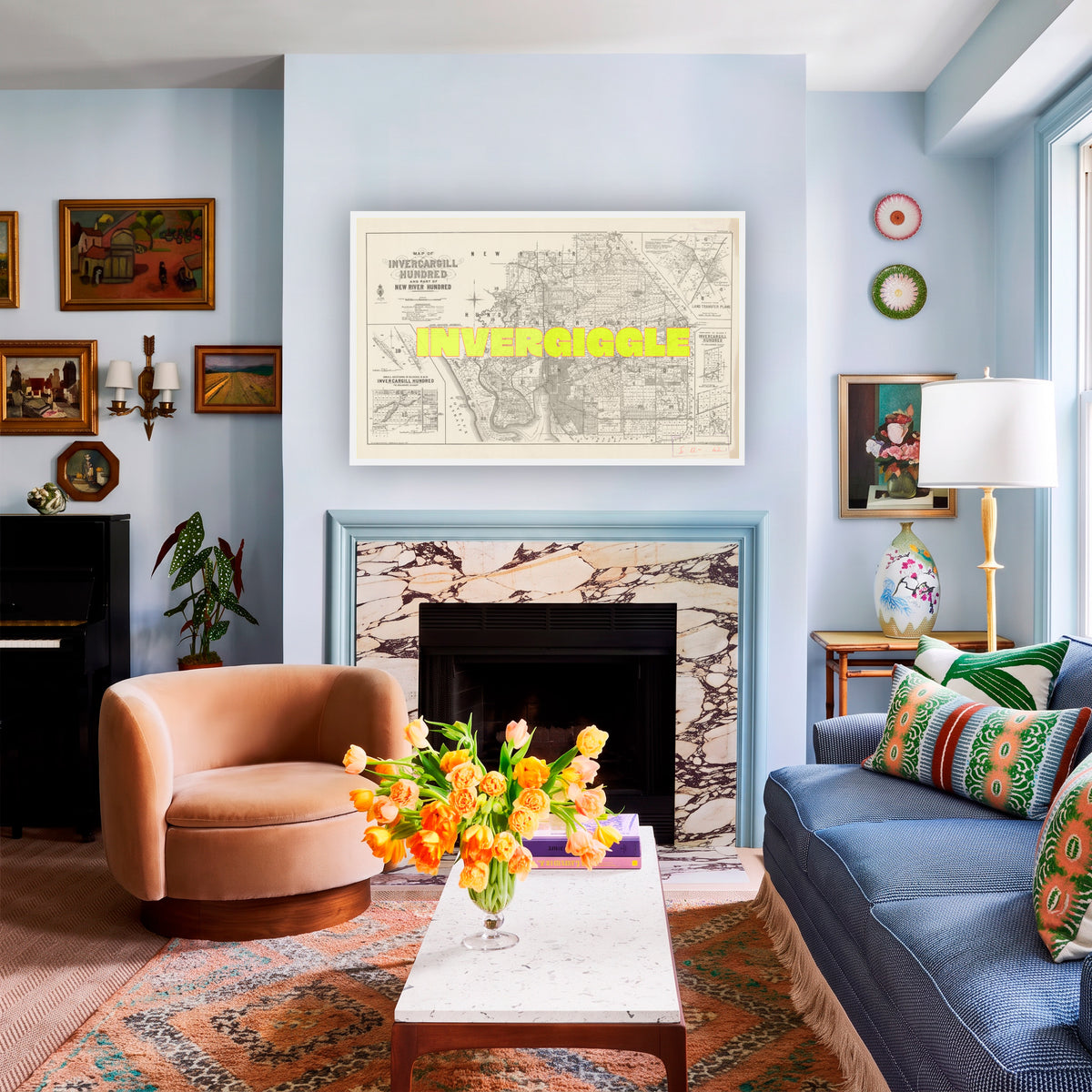 Invergiggle, Limited Edition  Giclée map print of Invercargill, Southland NZ – toptownz