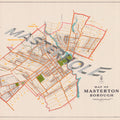 MASTERHOLE Ltd. Ed.  Giclée map print of Masterton, Wairarapa New Zealand – toptownz Moniker