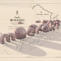 Ltd. Ed Giclée Map print of Moeraki, Otago New Zealand  – toptownz Moeraki Boulders 