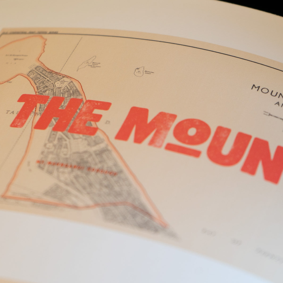 The Mount Limited edition  Giclée map print of Mount Maunganui, Bay of Plenty NZ – toptownz