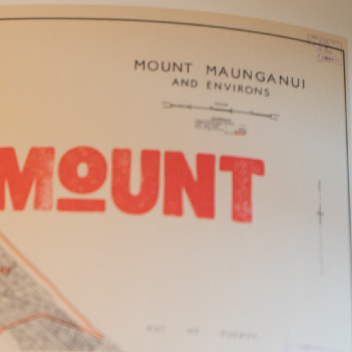 The Mount Limited edition  Giclée map print of Mount Maunganui, Bay of Plenty NZ – toptownz