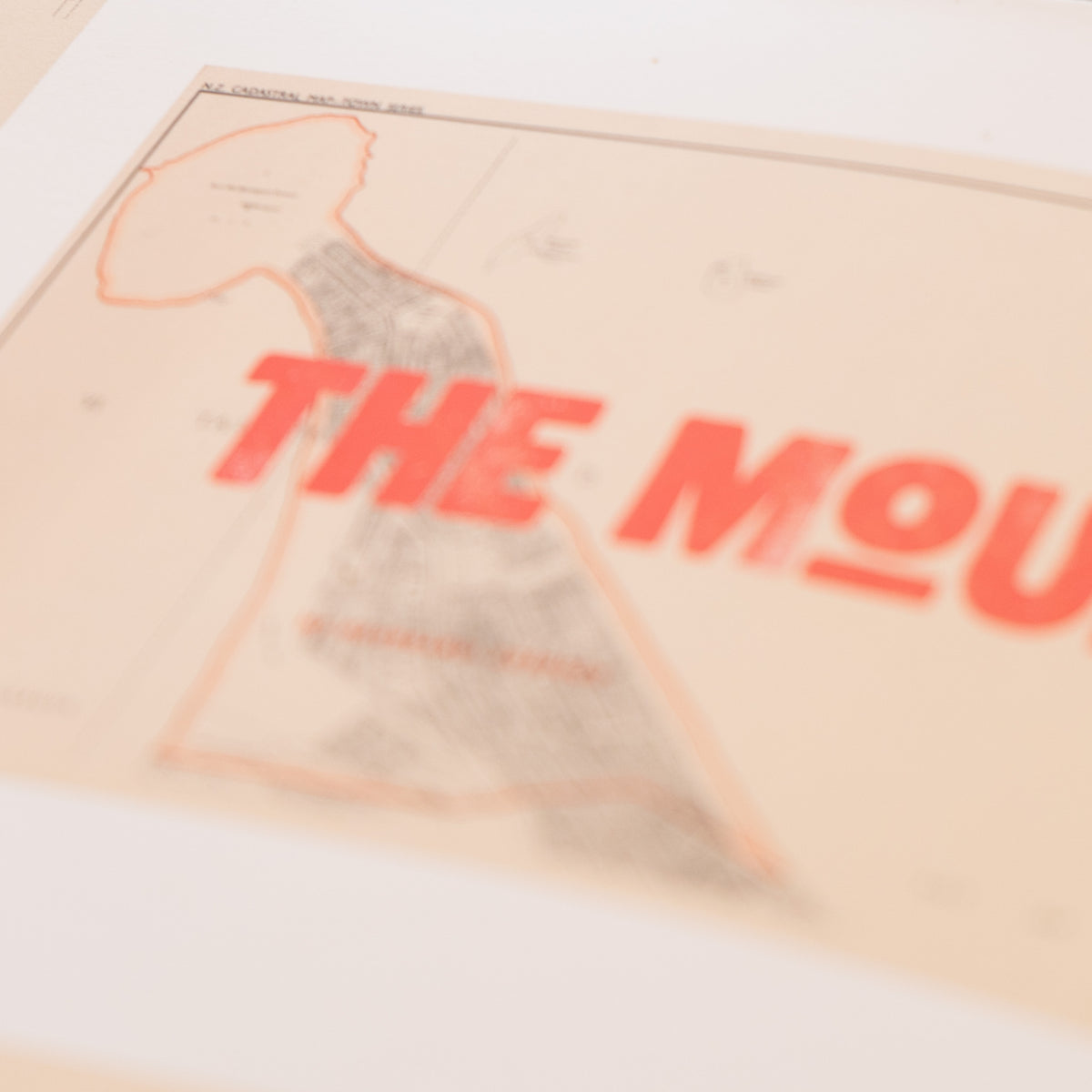 The Mount Limited edition  Giclée map print of Mount Maunganui, Bay of Plenty NZ – toptownz