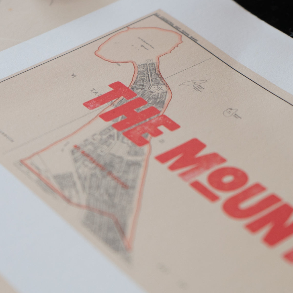 The Mount Limited edition  Giclée map print of Mount Maunganui, Bay of Plenty NZ – toptownz