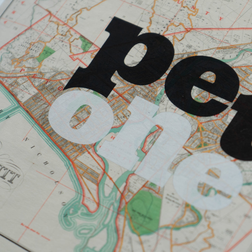 Petone - Limited edition Giclée map print of Petone, Wellington NZ – toptownz