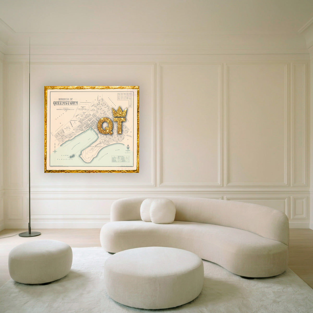 QT - Limited edition Giclée map print of Queenstown, Otago NZ v01 – toptownz