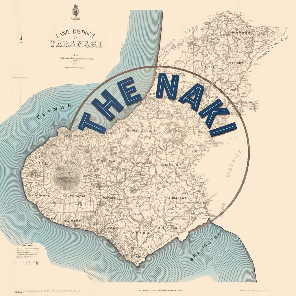 The Naki Limited edition Giclée map print of Taranaki, NZ – toptownz
