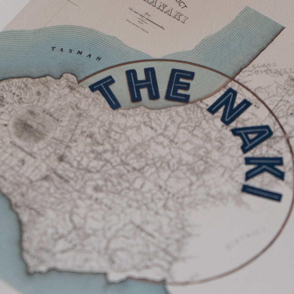 The Naki Limited edition Giclée map print of Taranaki, NZ – toptownz