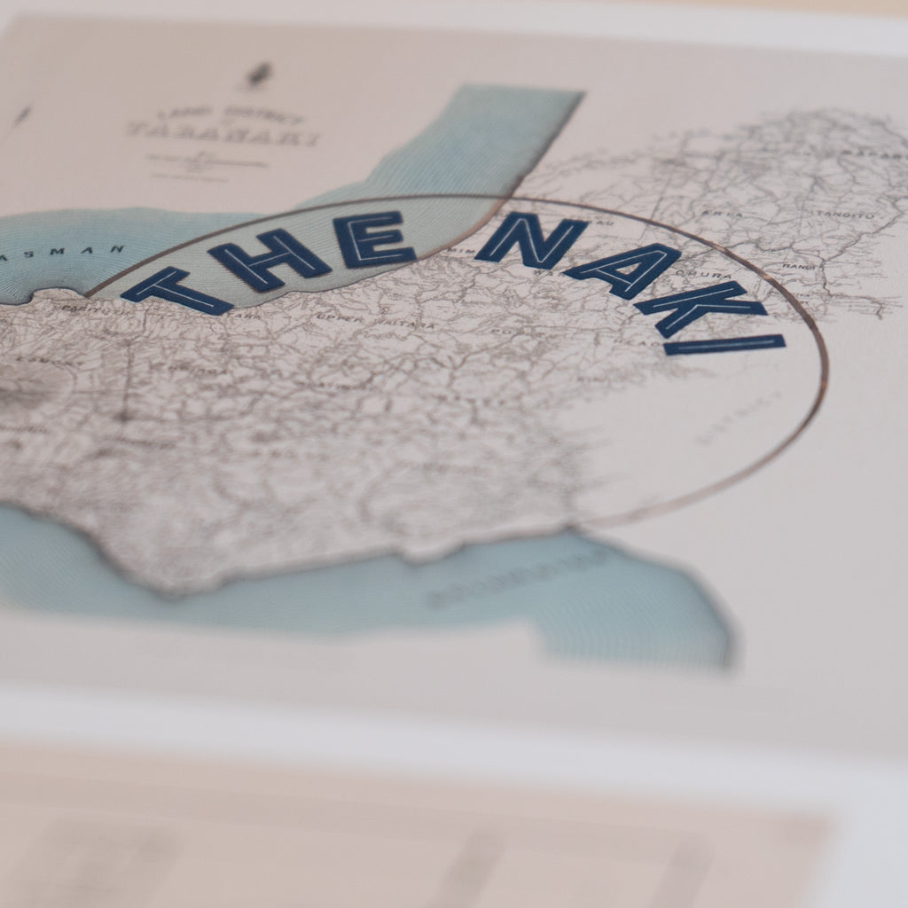 The Naki Limited edition Giclée map print of Taranaki, NZ – toptownz