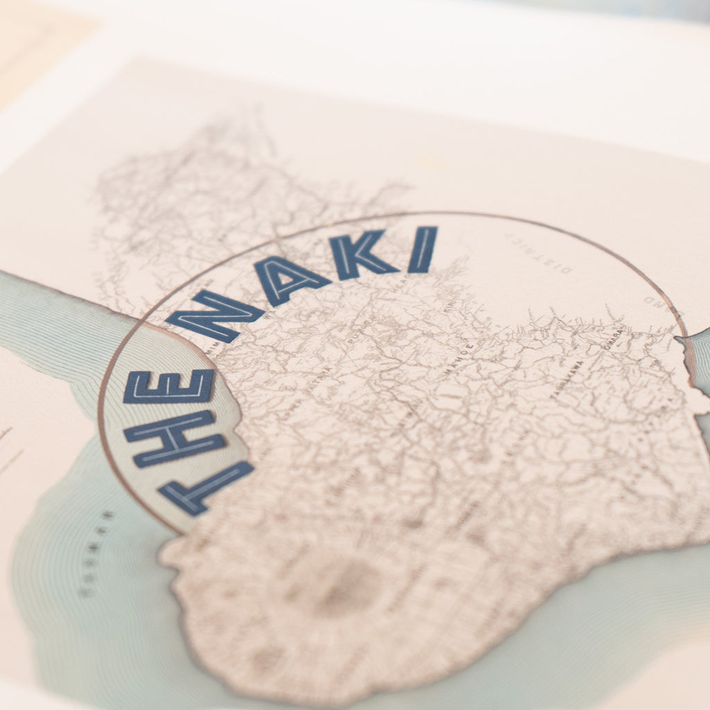 The Naki Limited edition Giclée map print of Taranaki, NZ – toptownz
