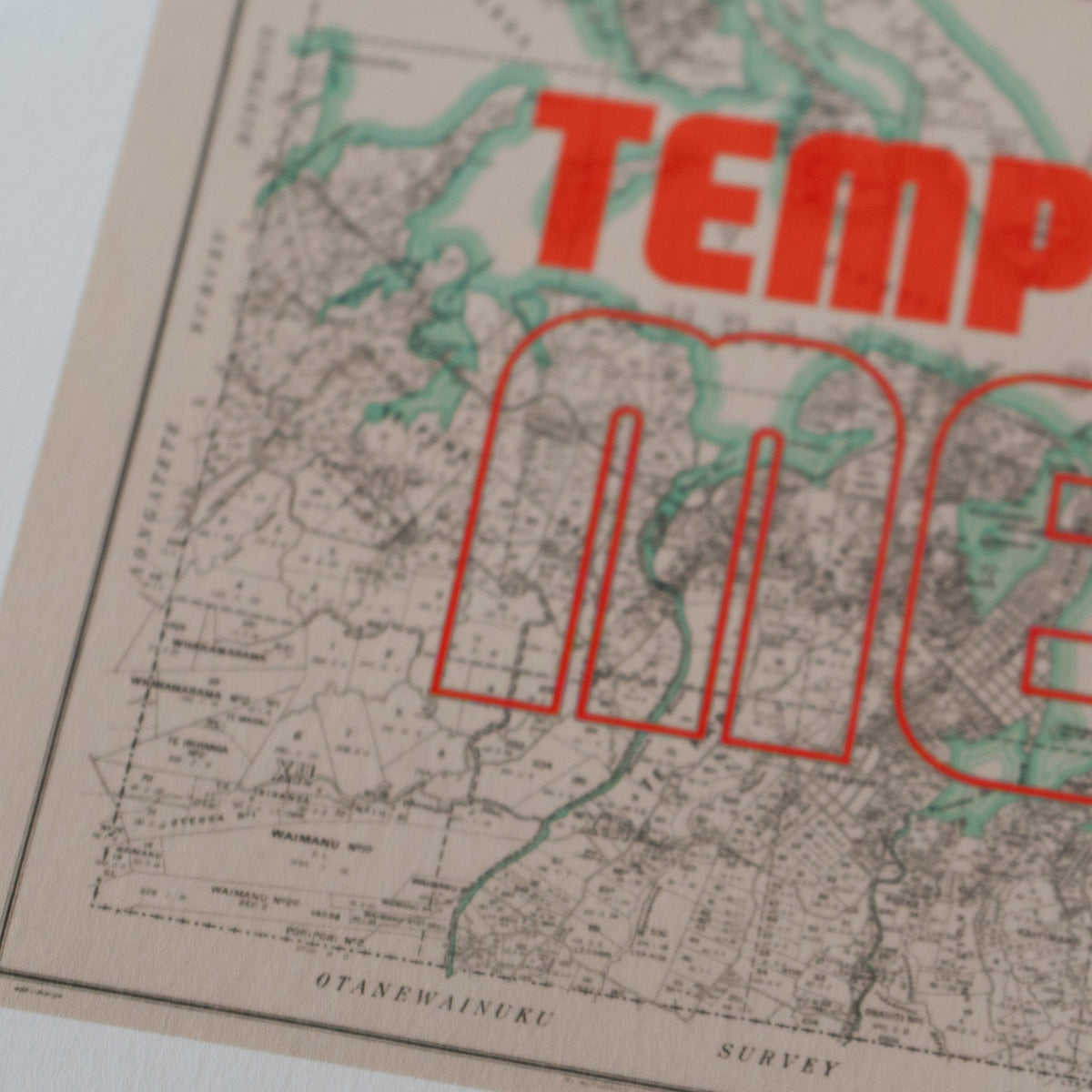 TEMPT ME Limited Edition  Giclée map print of Tauranga, Bay of Plenty NZ – toptownz