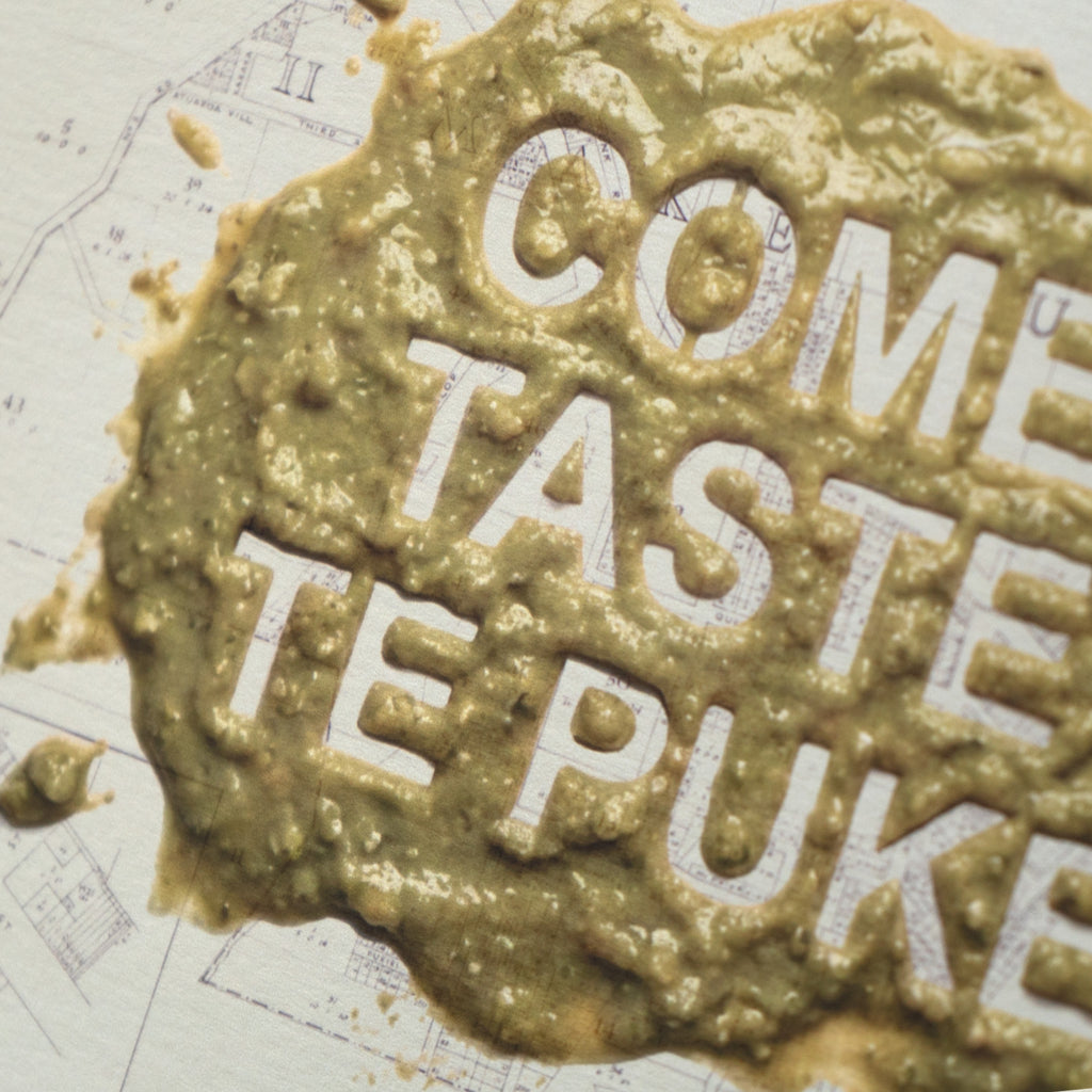 TEPUKE Ltd. Ed.  Giclée map print of Te Puke, Bay of Plenty New Zealand– toptownz Town Slogans