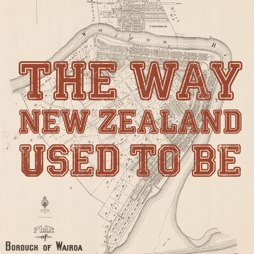 The way New Zealand used to be Ltd. Ed. Giclée map print of Wairoa, Hawke's Bay New Zealand – toptownz Town Slogans