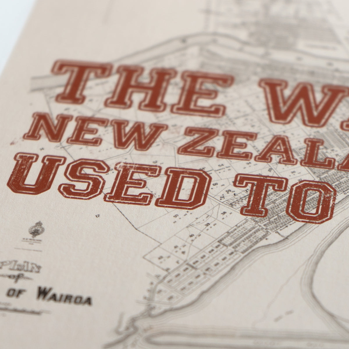 The way New Zealand used to be Ltd. Ed. Giclée map print of Wairoa, Hawke's Bay New Zealand – toptownz Town Slogans