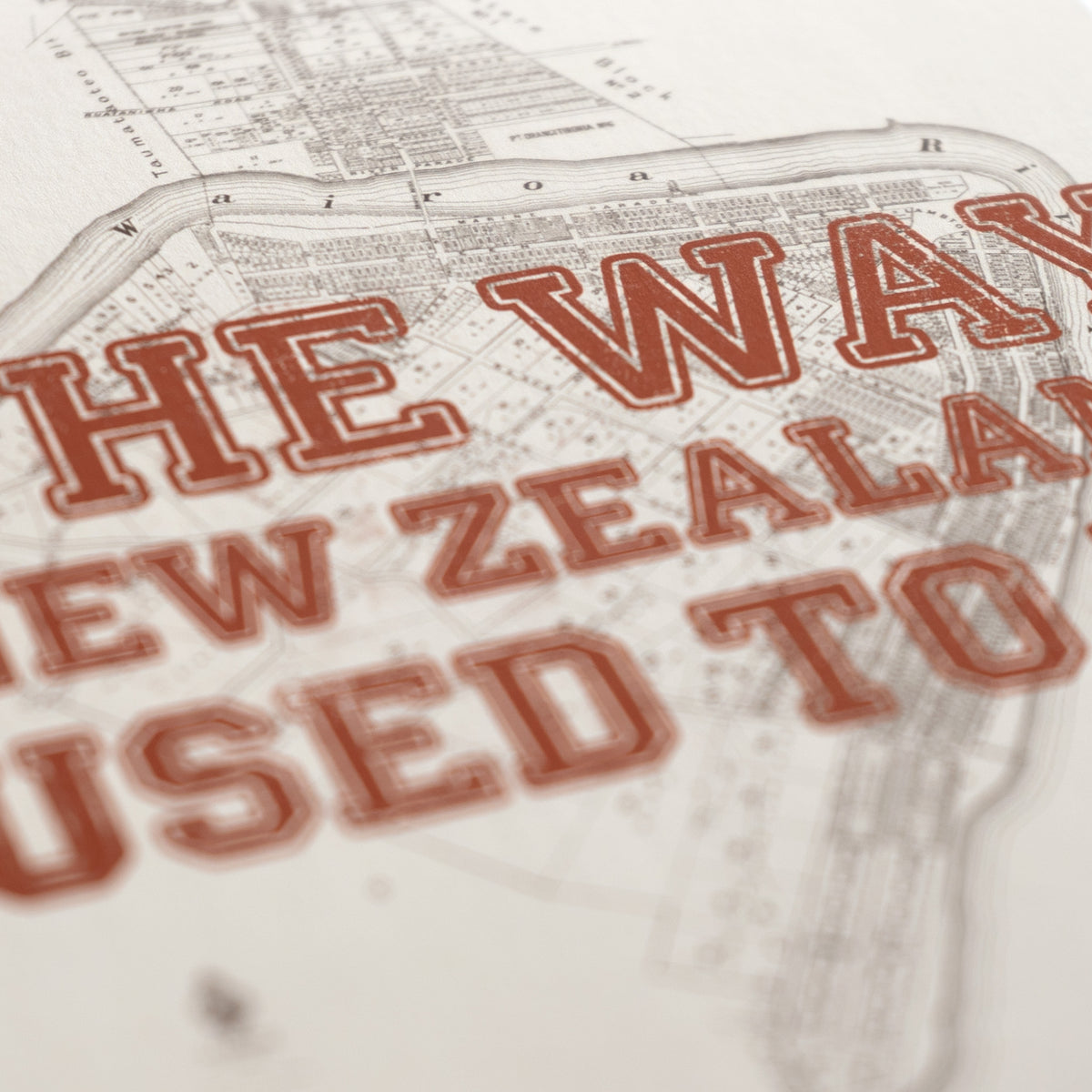 The way New Zealand used to be Ltd. Ed. Giclée map print of Wairoa, Hawke's Bay New Zealand – toptownz Town Slogans
