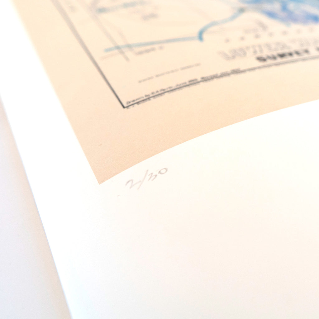 That Wanaka Tree - Limited edition A2 Giclée map print of Wanaka, Otago NZ v01 – toptownz