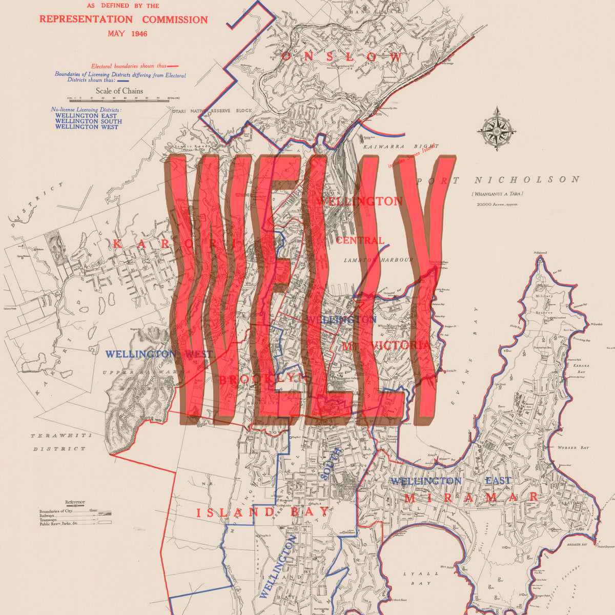 Wellington No. 1 Map Print