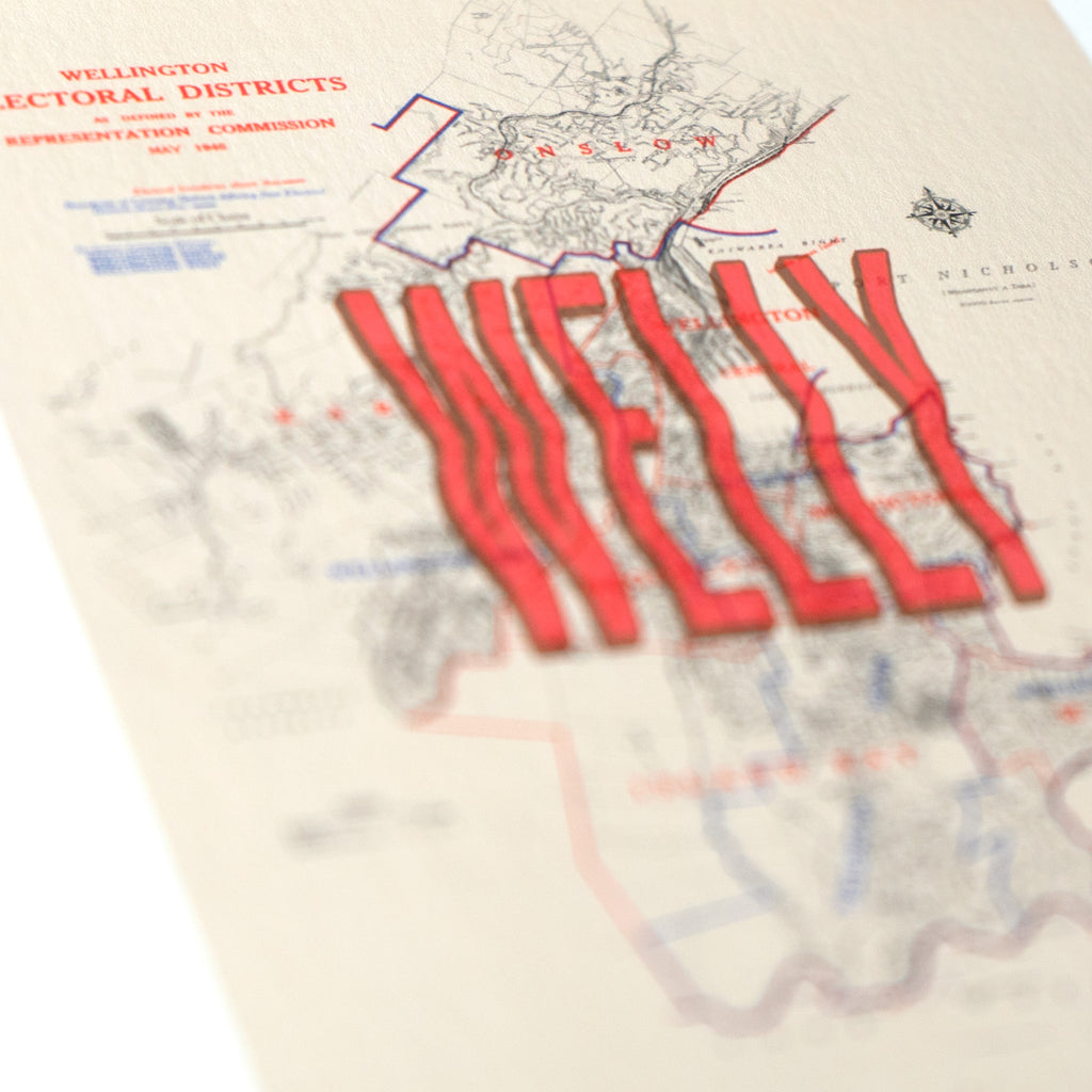 Welly - Limited Edition Giclée map print of Wellington NZ v01 – toptownz