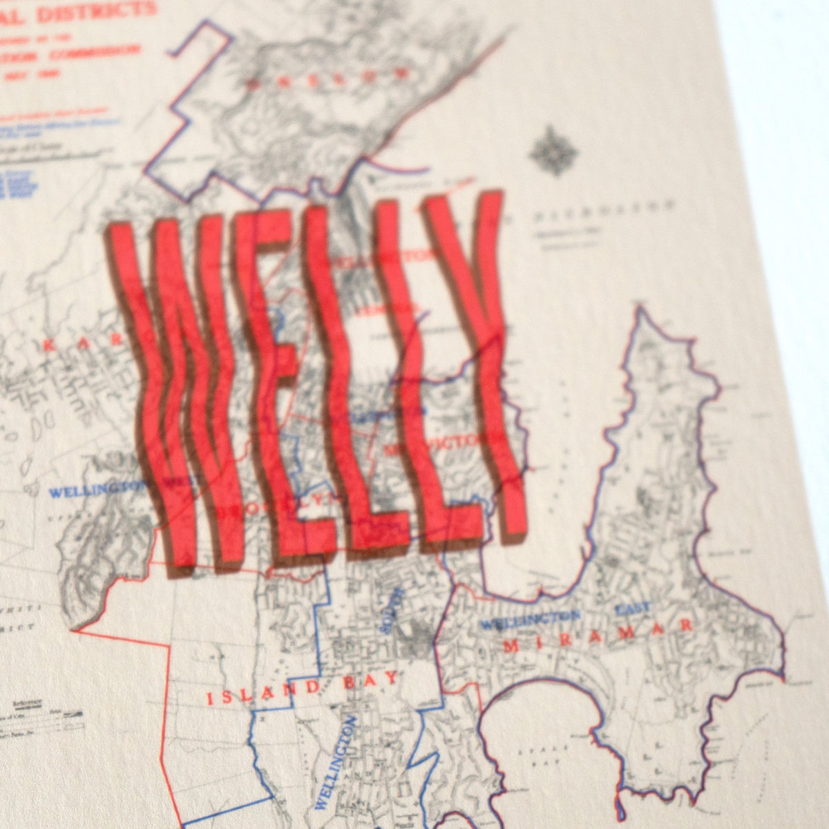 Welly - Limited Edition Giclée map print of Wellington NZ v01 – toptownz
