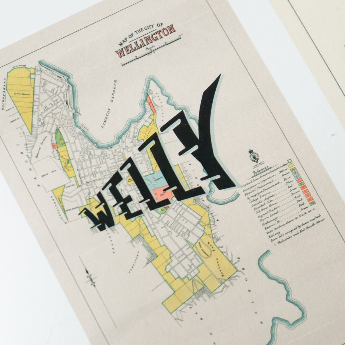 Welly Limited edition Giclée map print of Wellington NZ v02 – toptownz