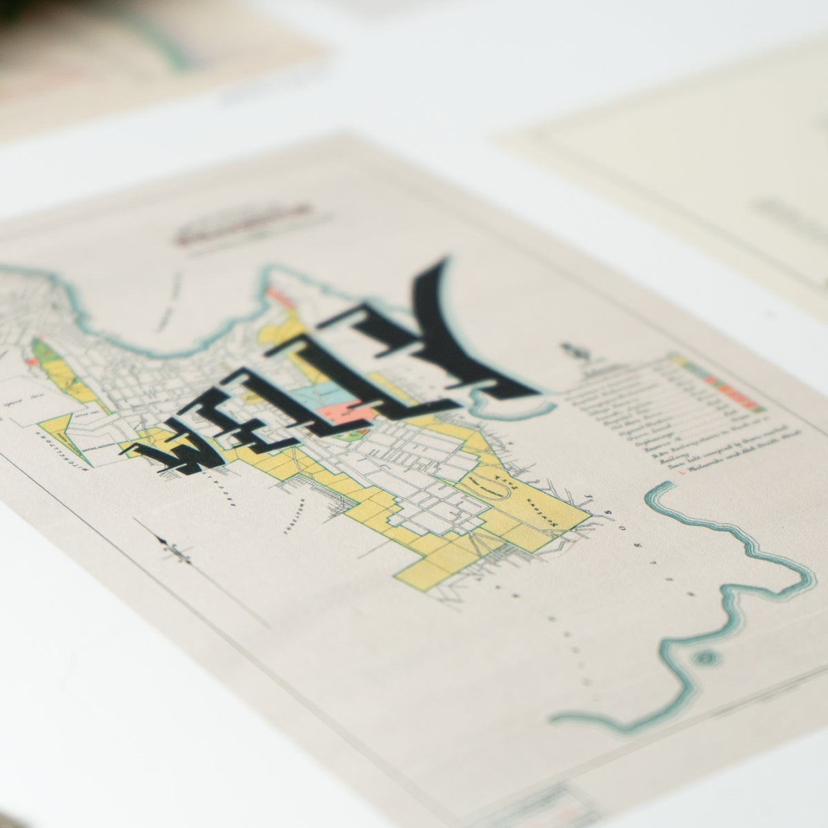 Welly Limited edition Giclée map print of Wellington NZ v02 – toptownz