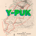 Y-PUK Limited Edition Giclée map print of Waipukurau, Hawke's Bay NZ – toptownz